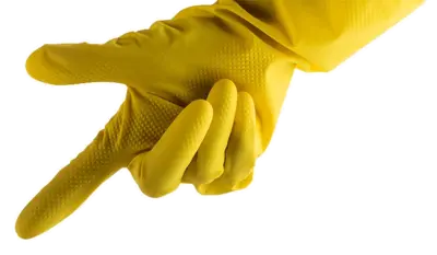 Yellow cleaning supplies